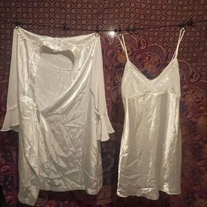 Women’s Cream Silk coverup and Nighty